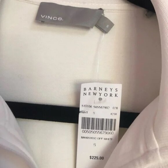 🆕 VINCE men’s zip front white track jacket NWT - Picture 7 of 10